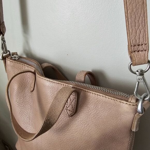 EUC MADEWELL ZIP TOP TRANSPORT TAN GENUINE LEATHER CROSSBODY BAG - Picture 10 of 16